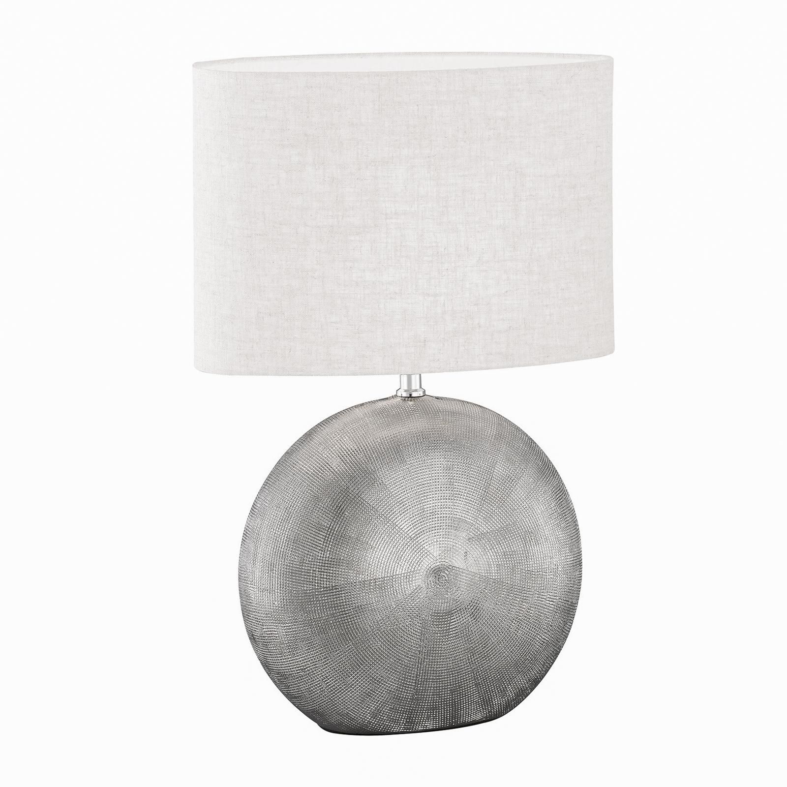 Lampada da tavolo Tobse argento/bianco alta 53 cm