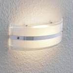 Lámpara de pared de vidrio Zinka con LED, 25 cm