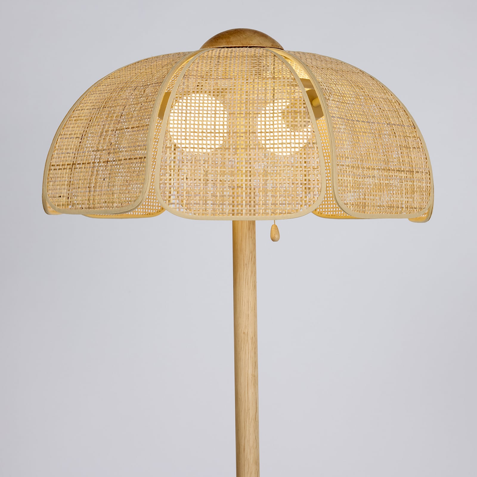 Piantana Coquillage, vimini/legno - MARKET SET