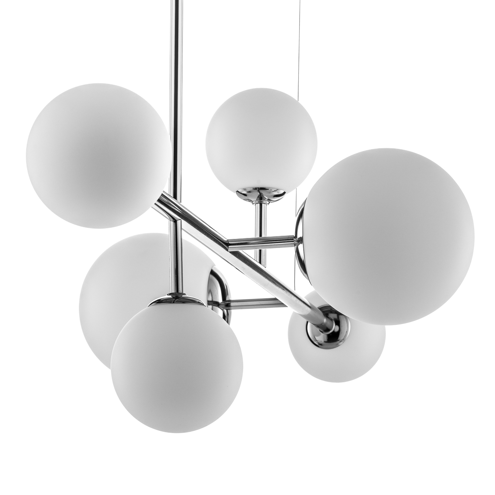 Hanglamp Dione, 6-lamps, chroom