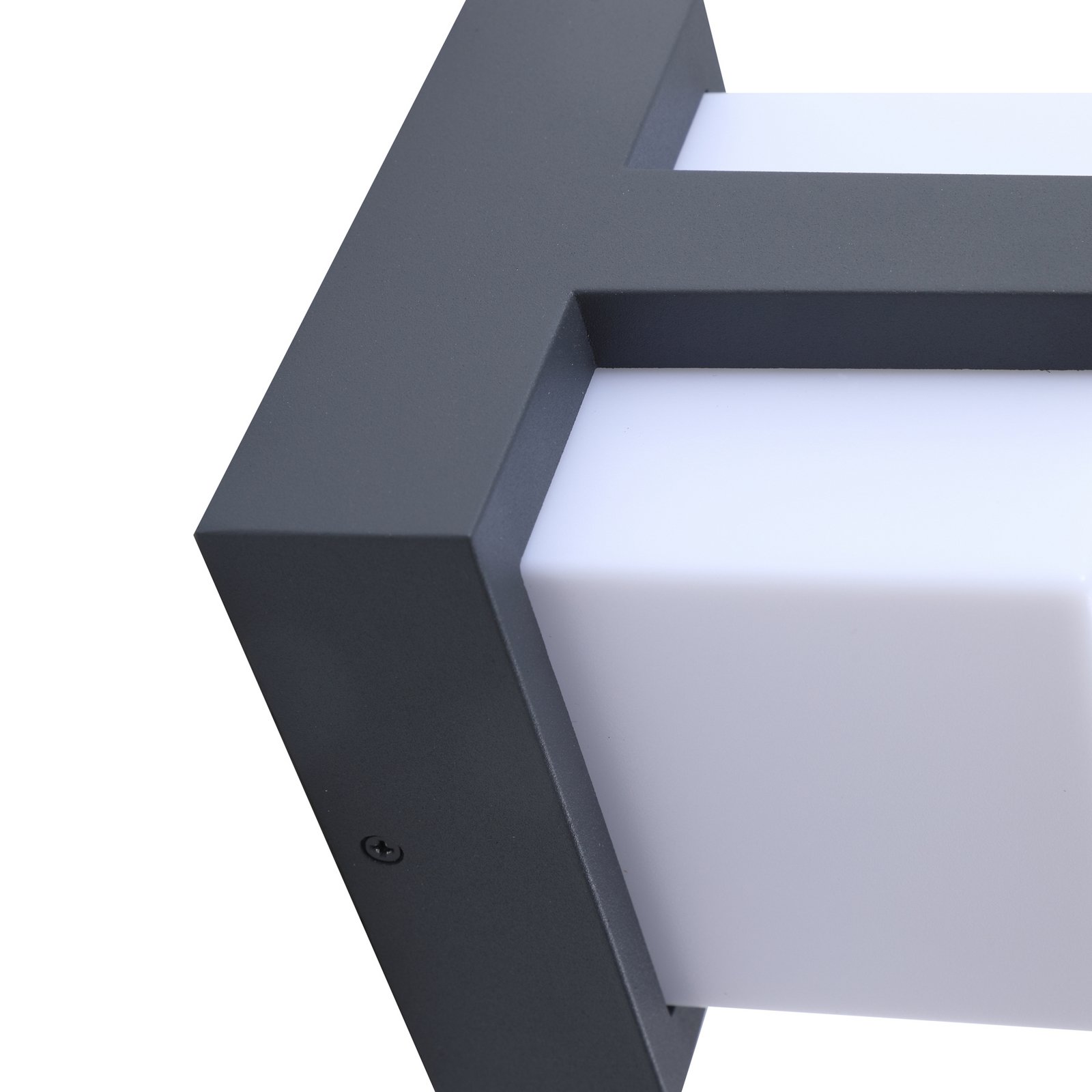 Fyra Square LED Smart Buiten Wandlamp Grijs - Lindby