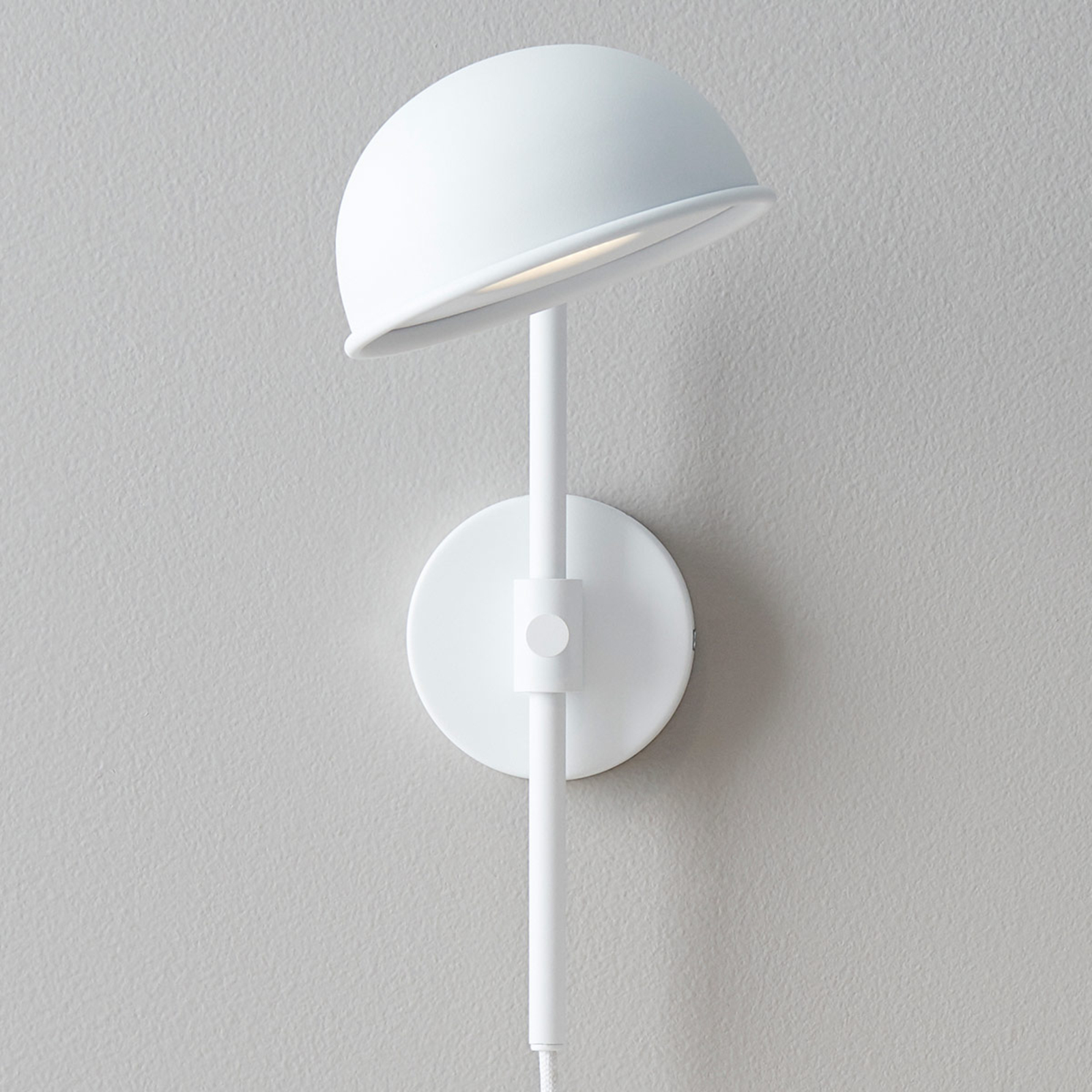 BELID Bolero LED wall lamp with dimmer, white, for Living / Dining Room, metal, GU10, 4.2 W, energy efficiency: A+, W: 16 cm, H: 35 cm