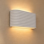 Aplică de perete Lindby Jurupa, alb, lățime 25 cm, 2 x G9, gips