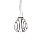 Suspension solaire LED Ovia, Ø 42 cm, noir, IP44, à intensité variable