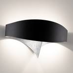 Scudo LED wall lamp with silver leaf