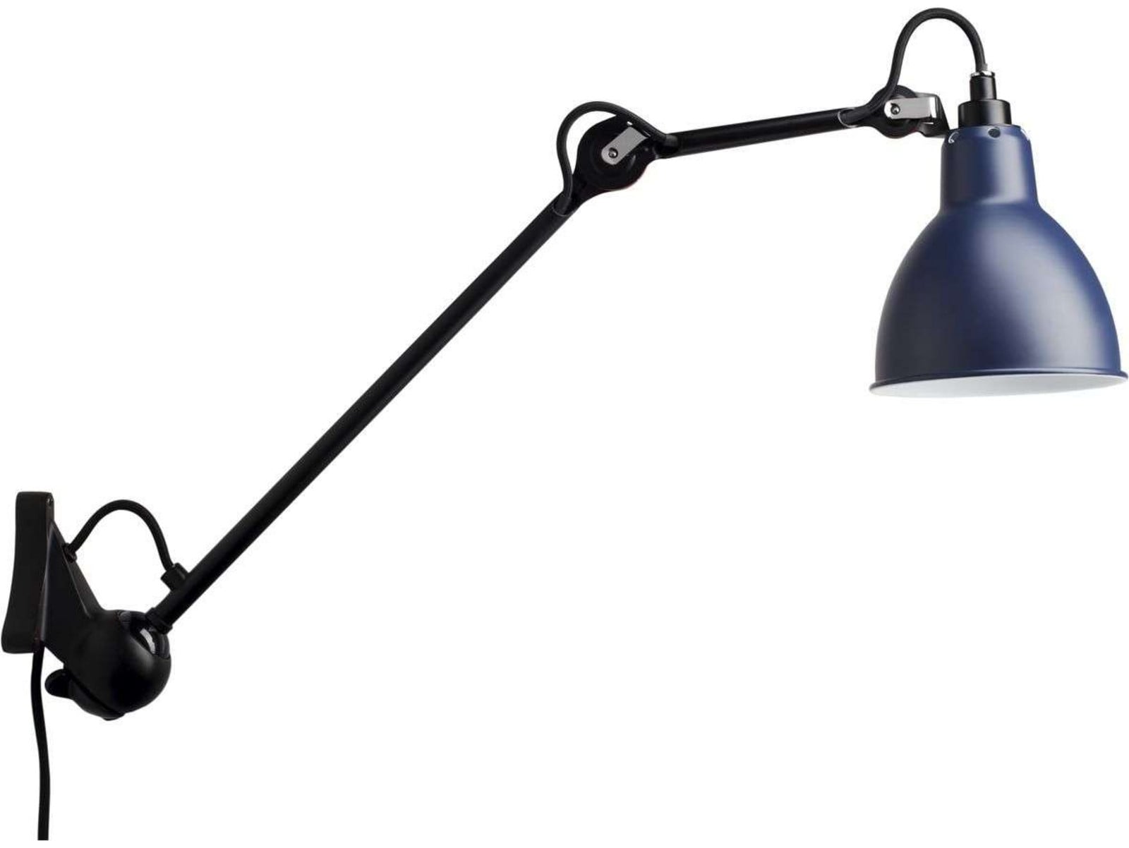 Lampe Gras 222 Wandleuchte, blau/schwarz - DCW - Wohnzimmer - Metall