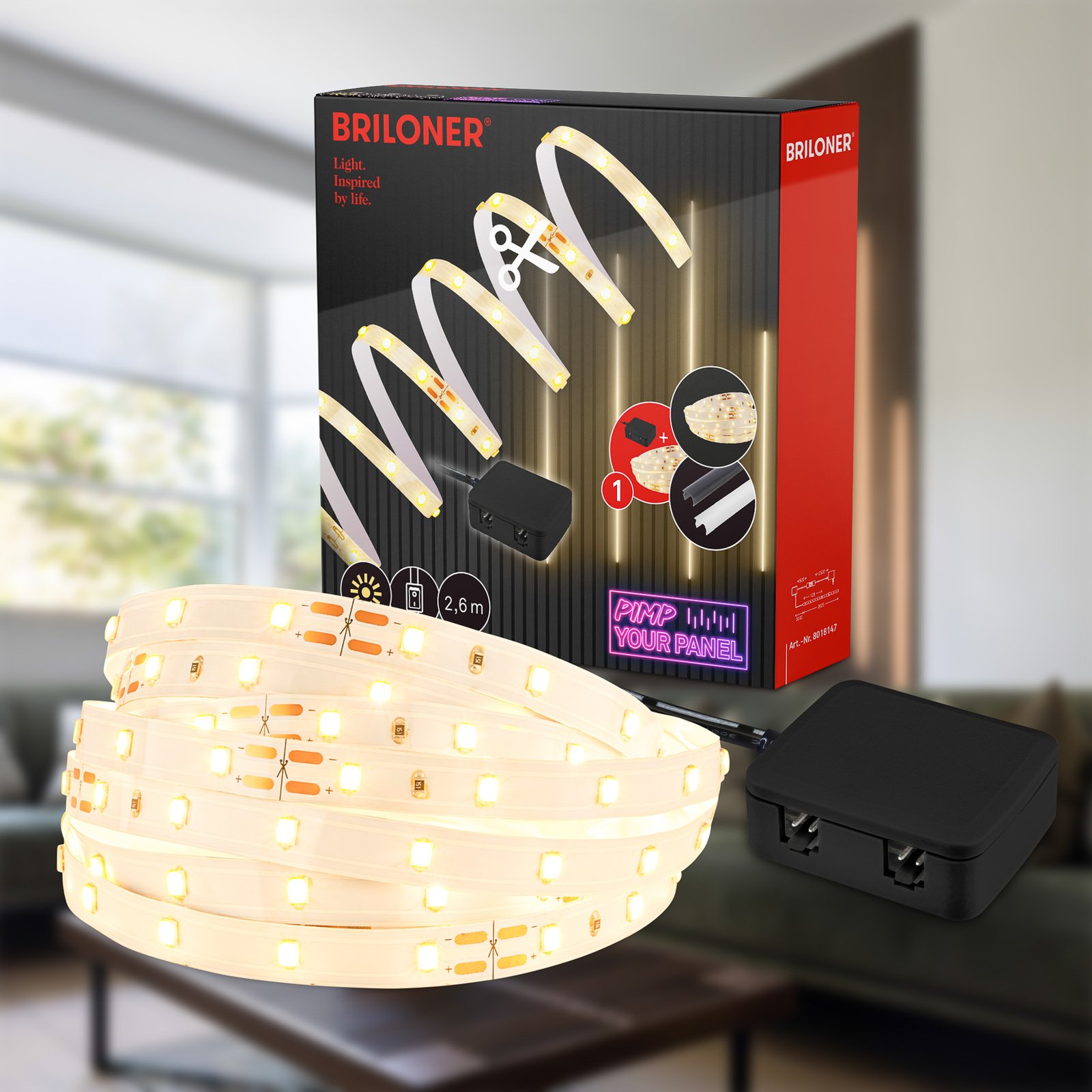 LED strip Pimp your paneel, starterset, lengte 2,6 m