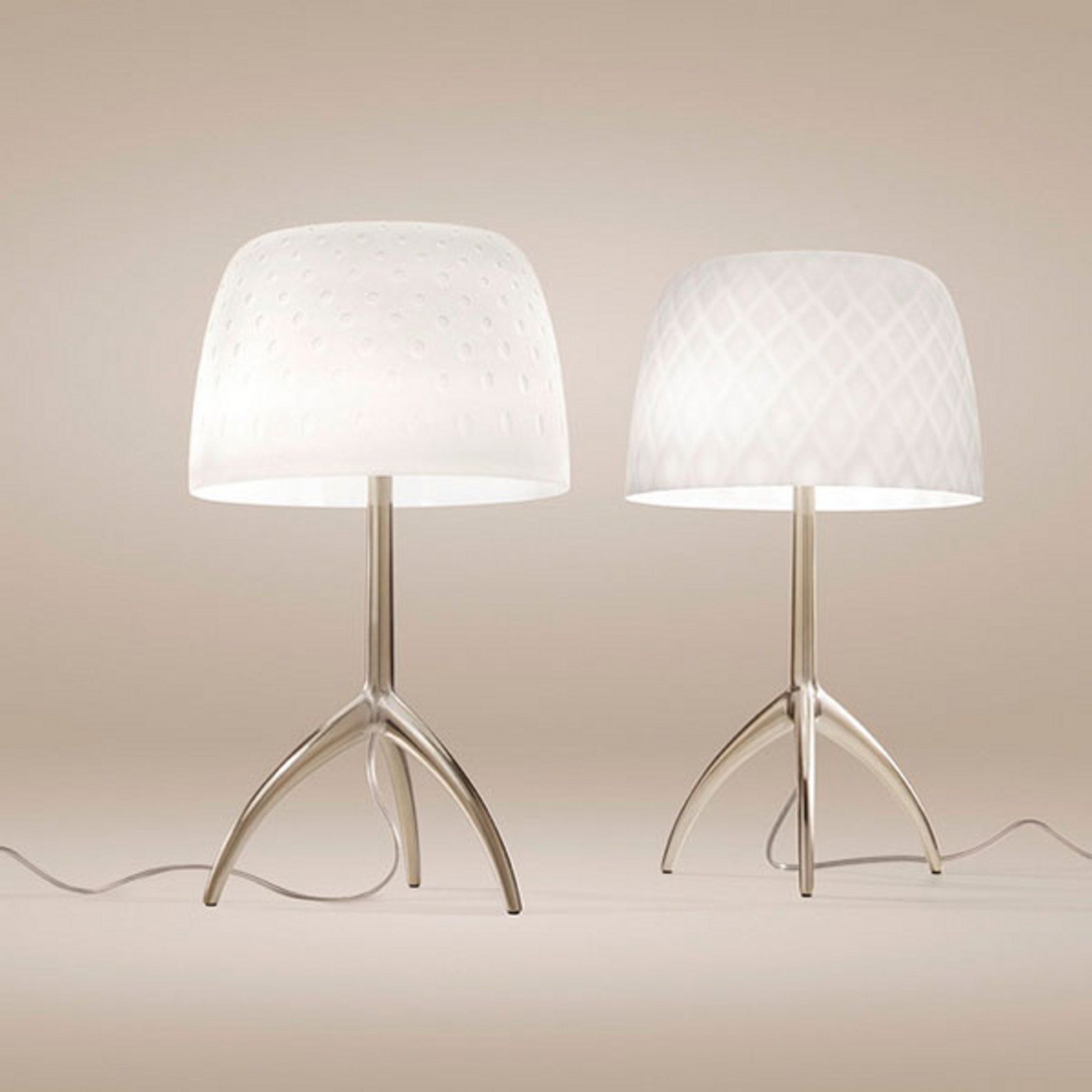 Foscarini Lumiere 30 piccola lampă masă pastille - Camera de zi / sufragerie - design - crem alb - Sticlă
