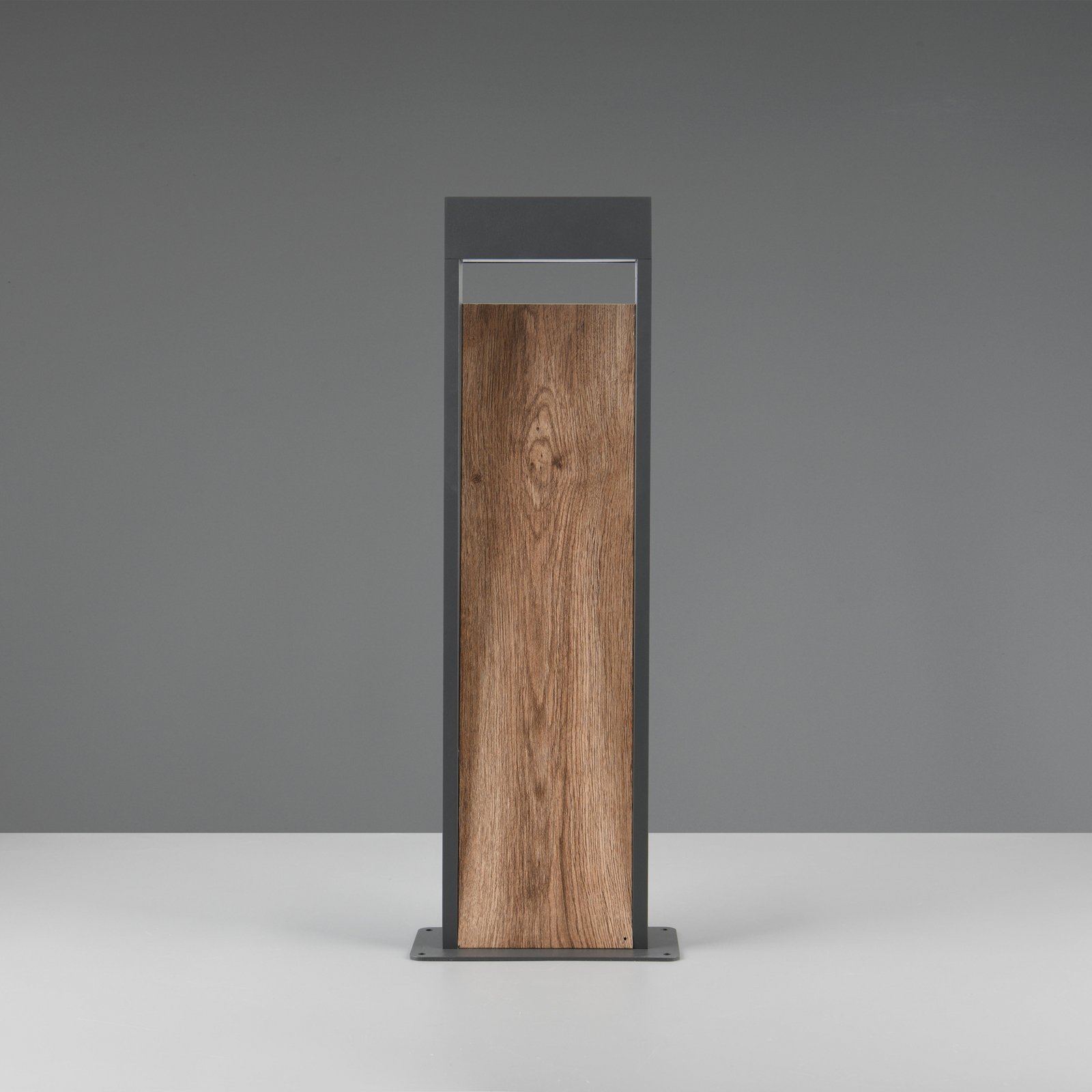 LED-Wegeleuchte SALMON, Holzoptik, Höhe 60 cm, Metall, IP44