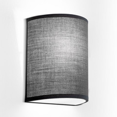 Aplique Ufo con pantalla de lino en gris