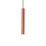Lámpara colgante Ideal Lux Look, color cobre, Ø 6 cm, metal