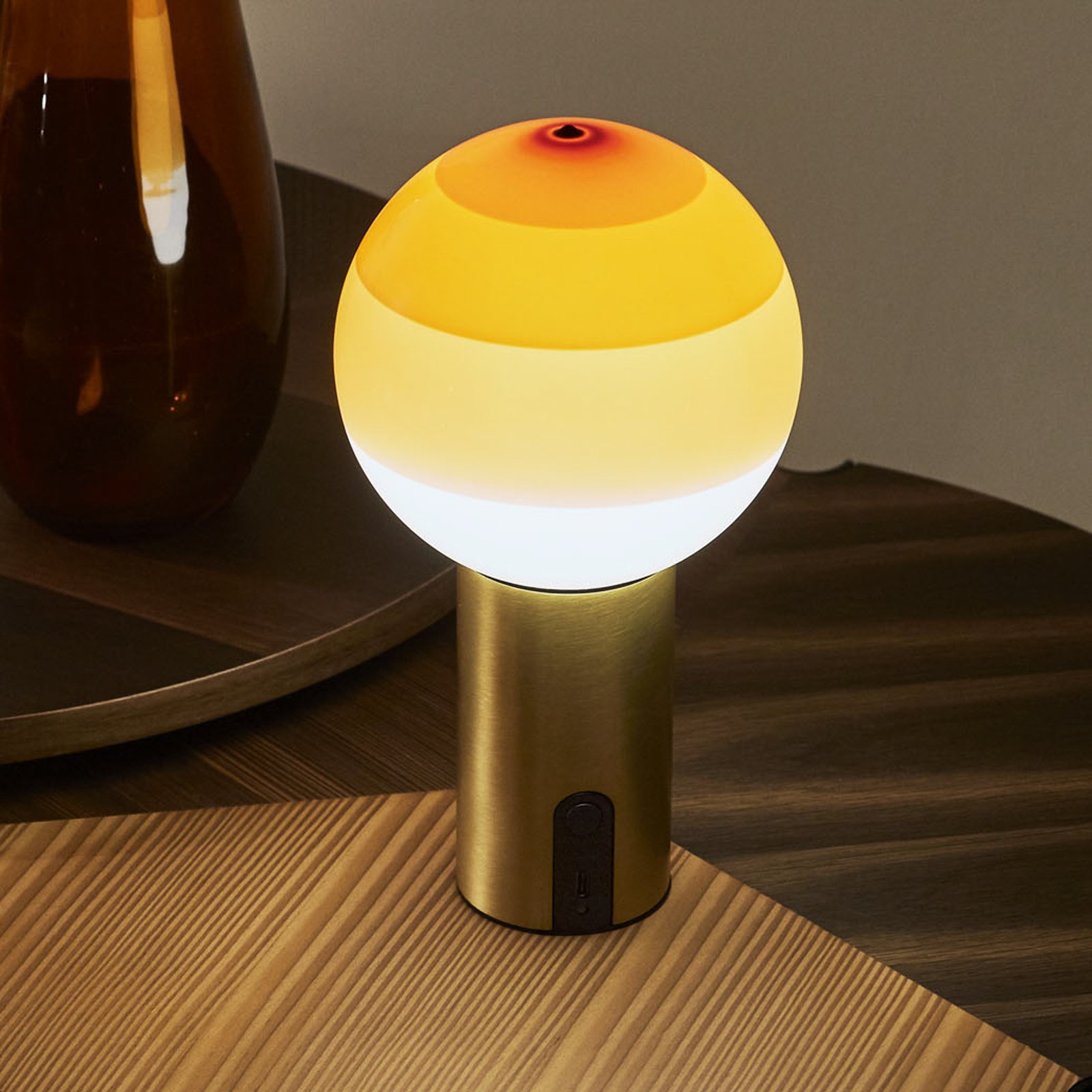 Dipping Light Portable Tischleuchte Amber/Brushed Brass - Marset