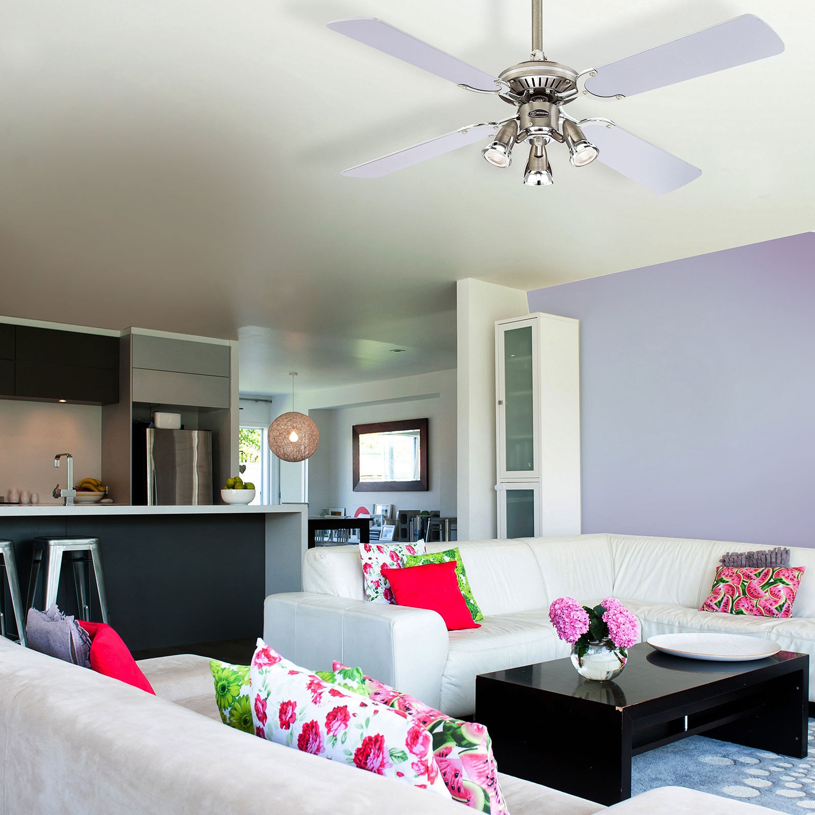 Princess Euro Ventilator 3-flg. silber/grafit - Westinghouse