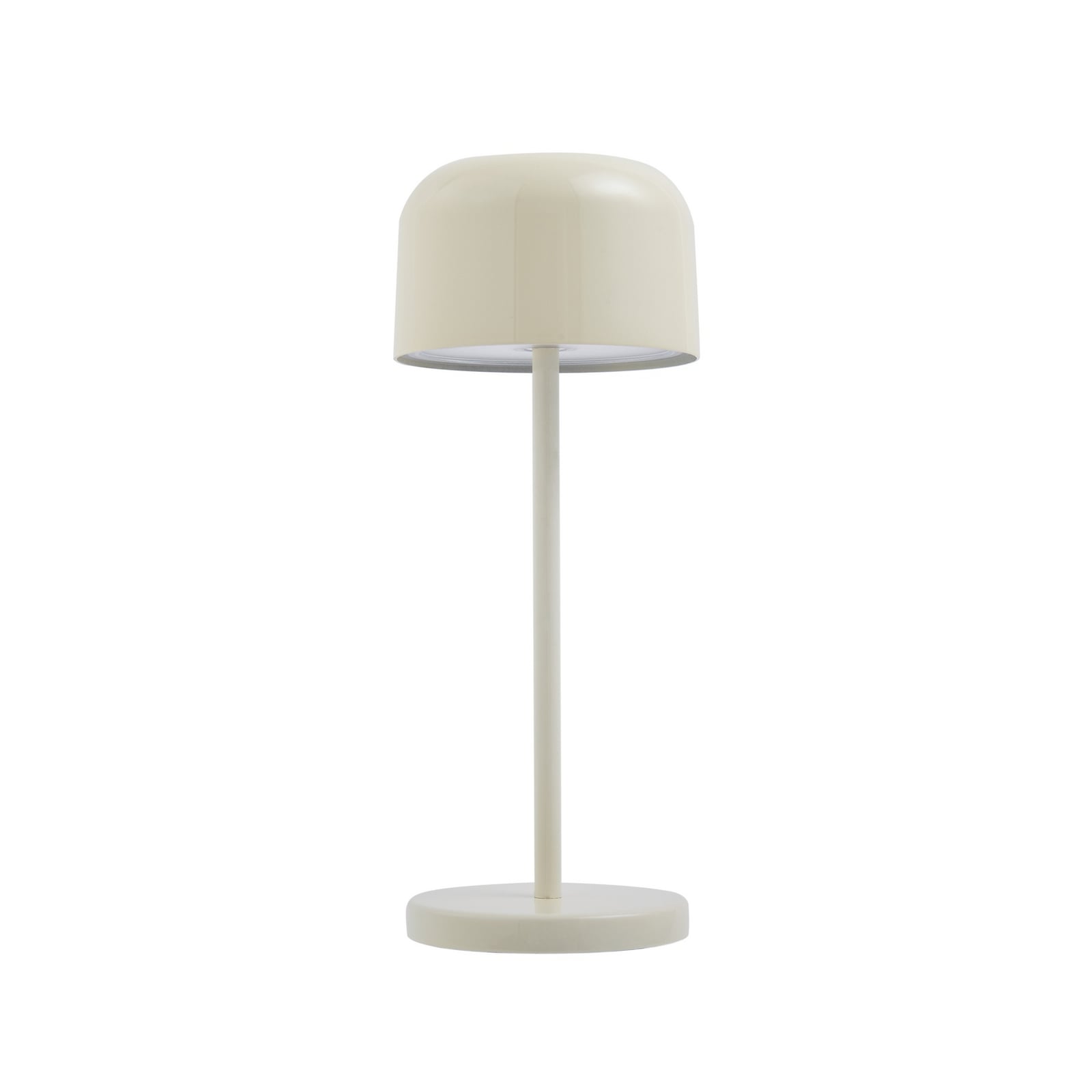 Quill LED rechargeable table lamp, CCT, beige, dimmable - Lucande