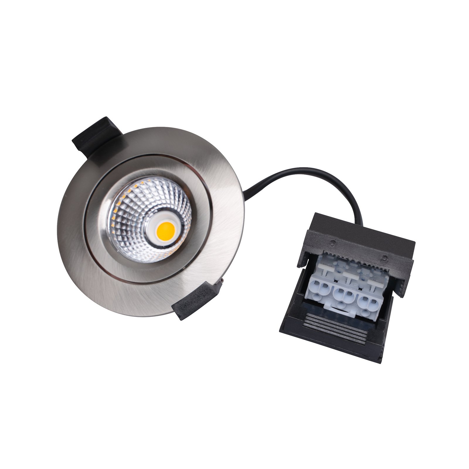 DOTLUX LED stropno ugradbeno svjetlo CIRCLEminidim nehrđajući čelik Ø 8,5 cm