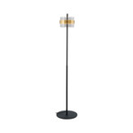 LED стояща лампа Inside, месингов цвят/пушено сив, височина 146 cm