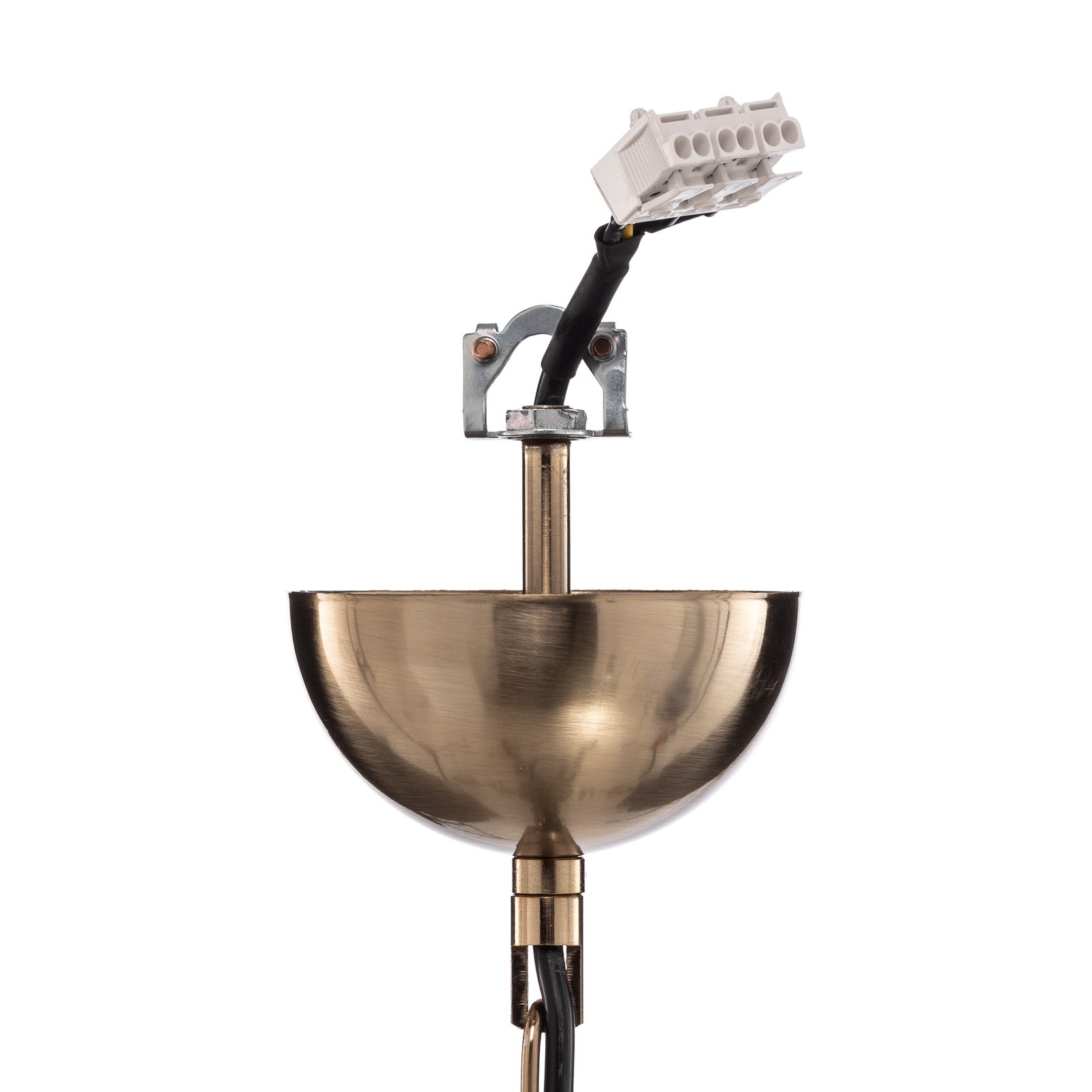 Castro chandelier, antique brass, 5-bulb
