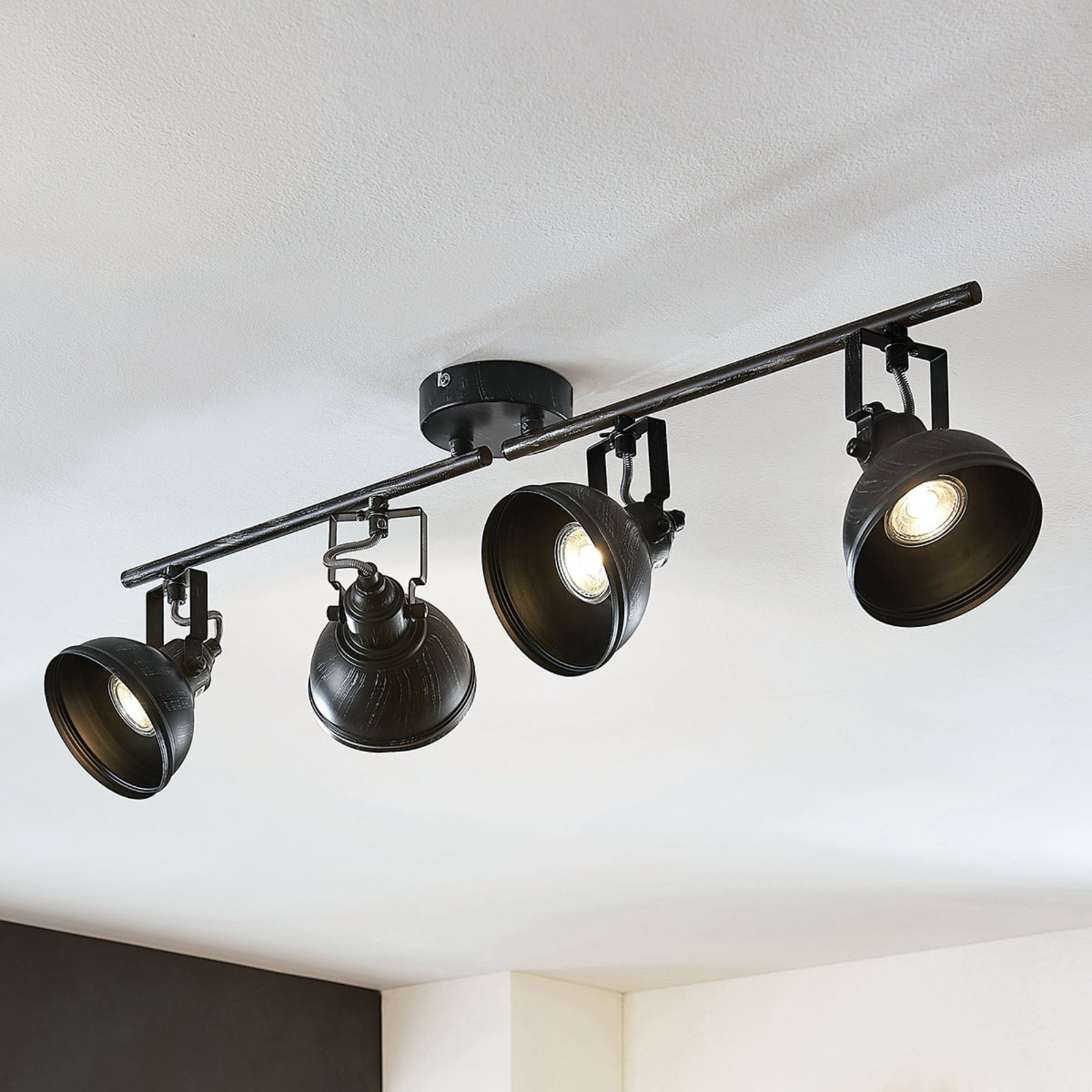Lovro ceiling spotlight with four bulbs