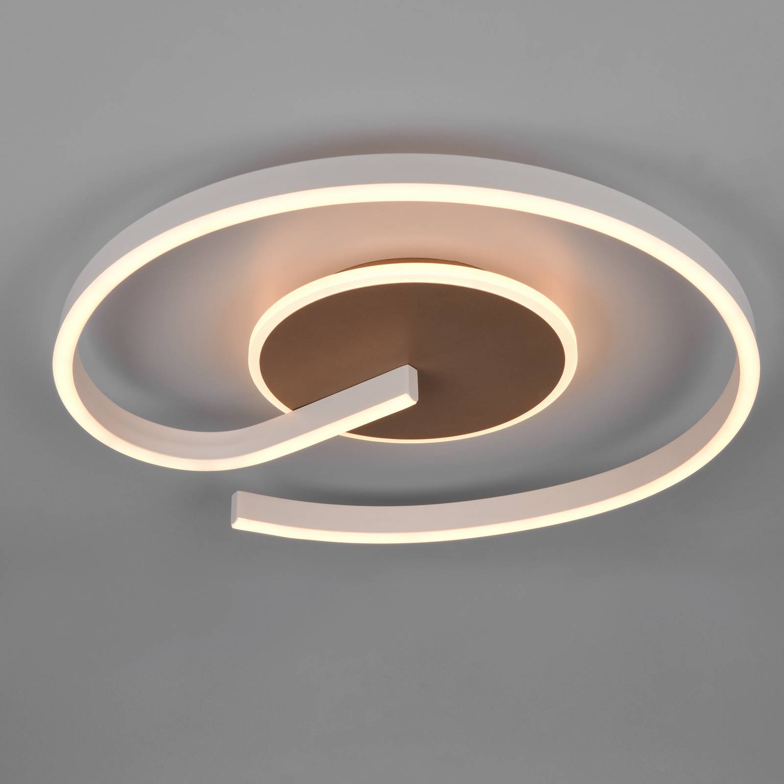 LED-Deckenleuchte Calle, coffee, Ø 50 cm, CCT, dimmbar günstig online kaufen