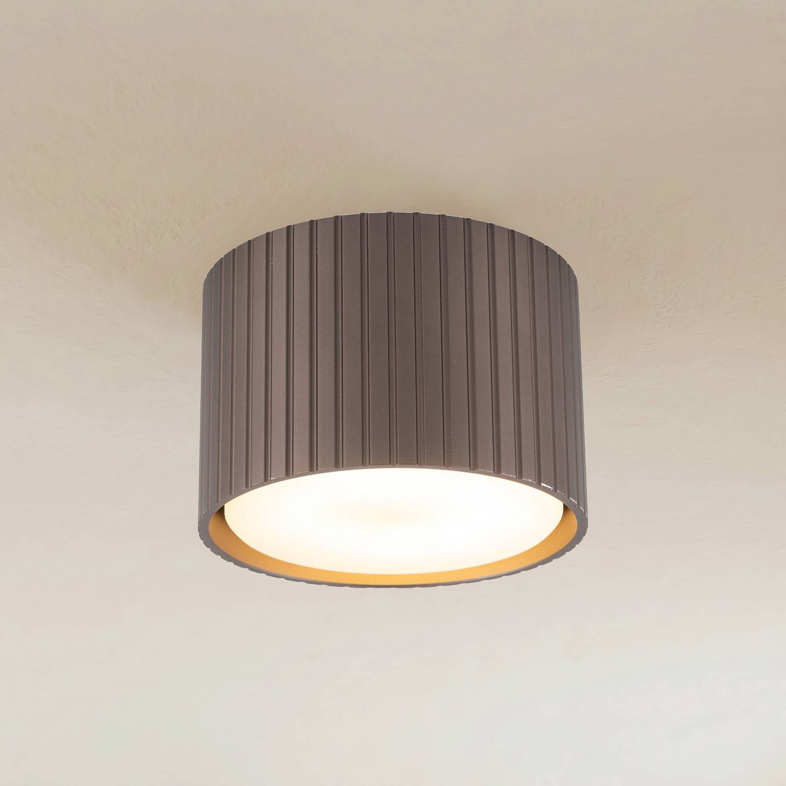 Levně TK Lighting Stropní svítidlo Ferro, hnědé, plast, výška 6 cm, GX53