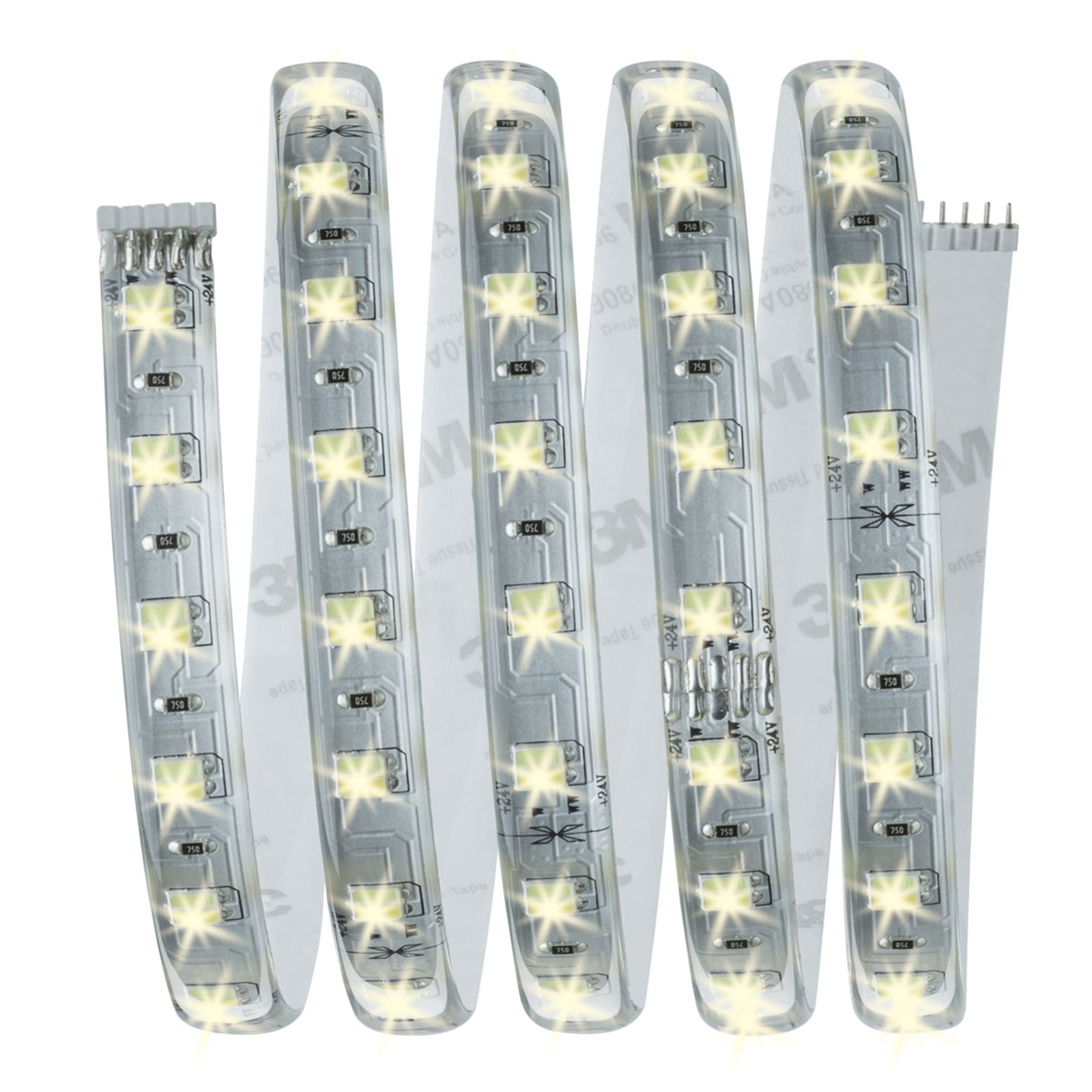 Paulmann Basic set MaxLED LED strip 150 cm white adj., for Living / Dining Room, plastic, 10 W, energy efficiency: A+, L: 150 cm, W: 1.25 cm, H: 0.3 cm
