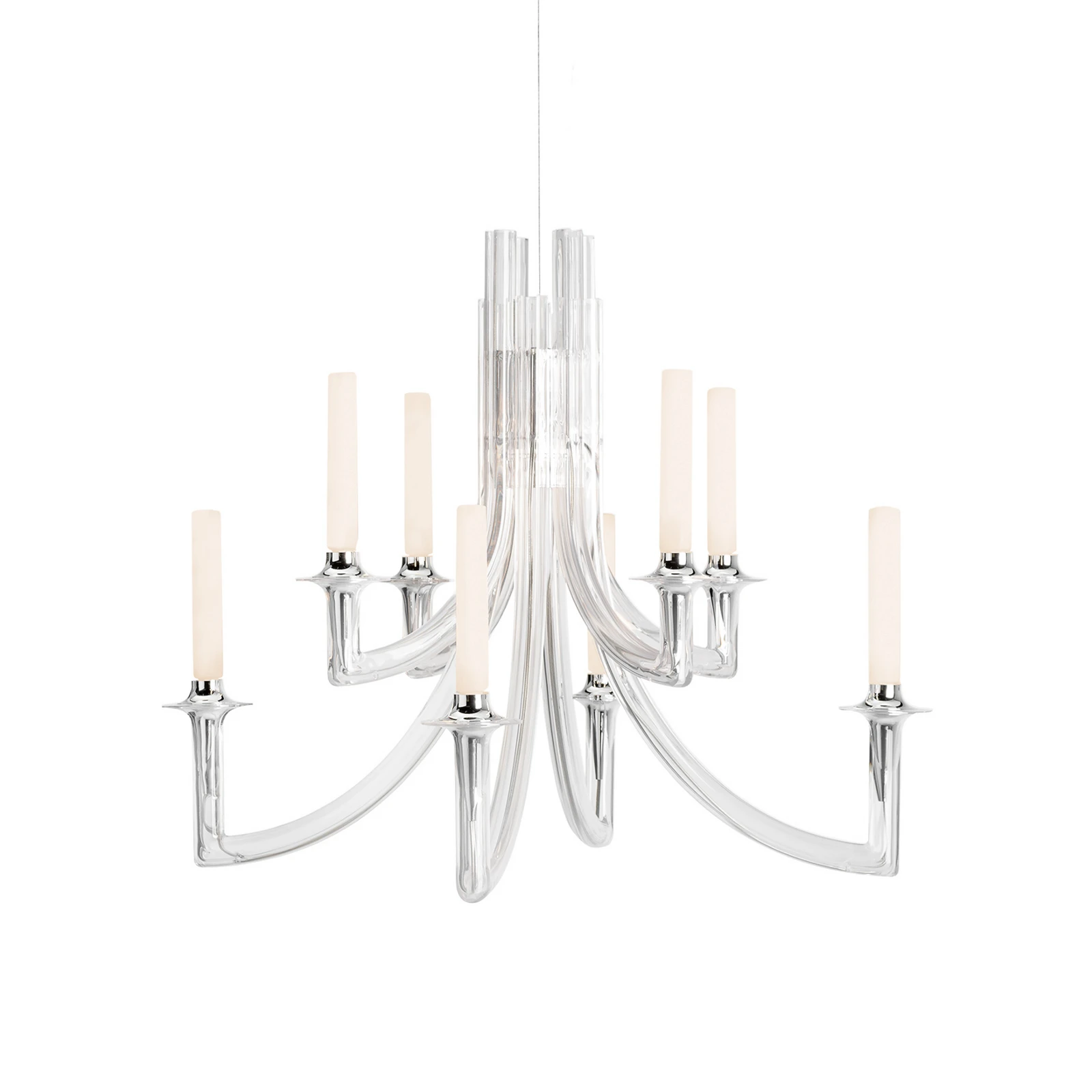Kartell Khan kroonluchter, Ø 77 cm transparant