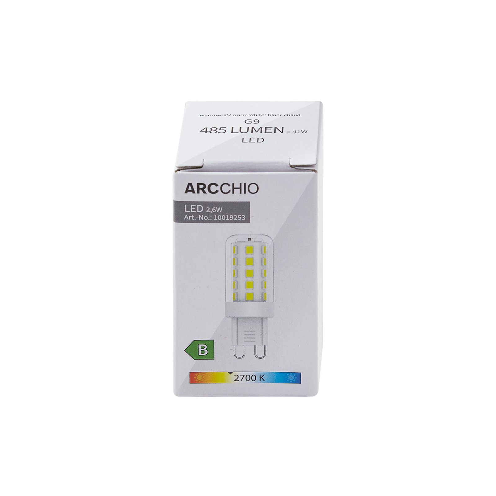 Arcchio LED-Leuchtmittel, G9, 2,6W, klar, 2.700 K