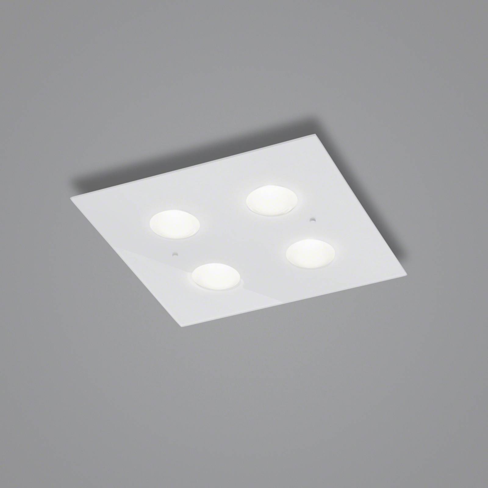 Helestra Nomi lampa sufitowa LED 38x38cm biała