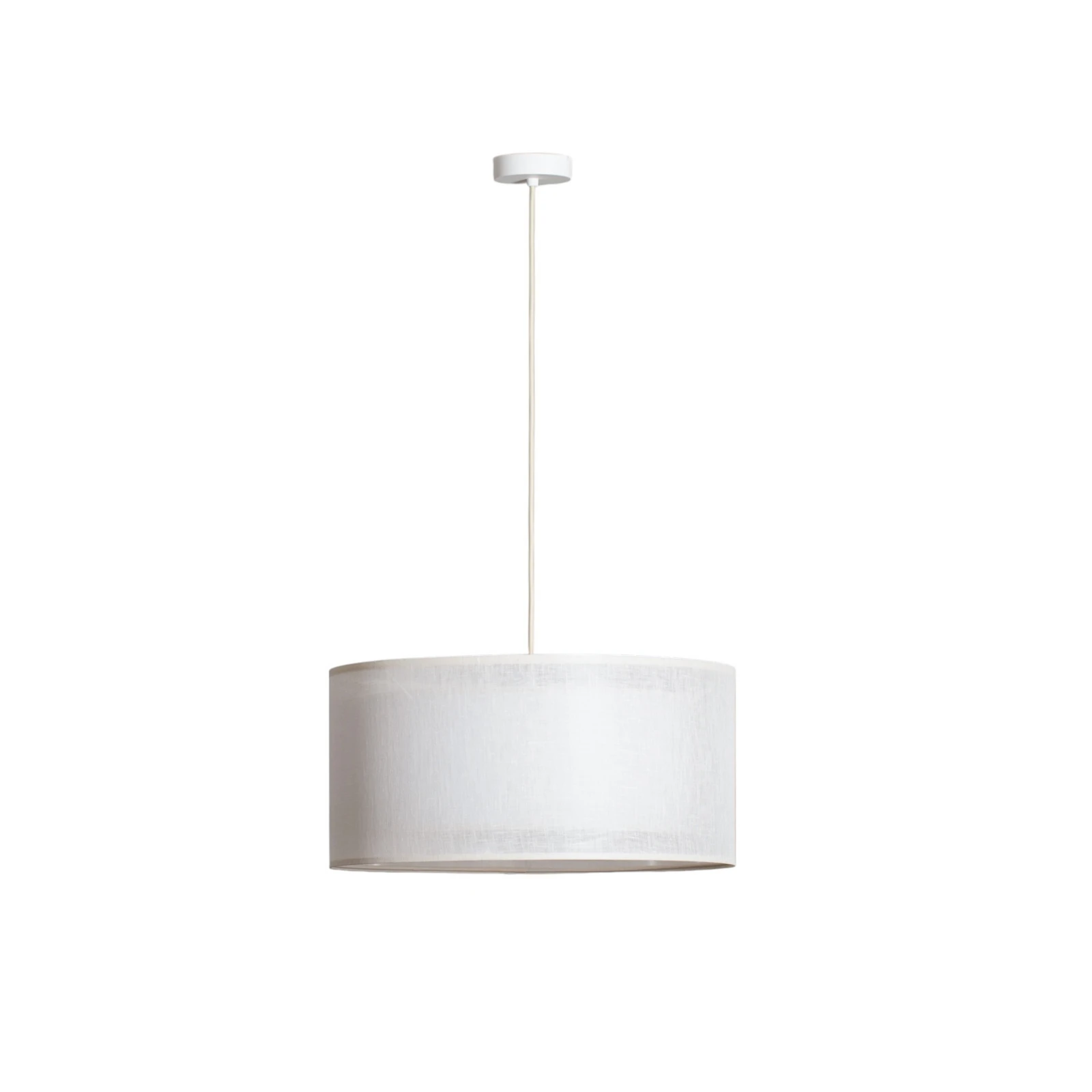 Suspension Duo Den Light, crème, Ø 50 cm, lin, PVC