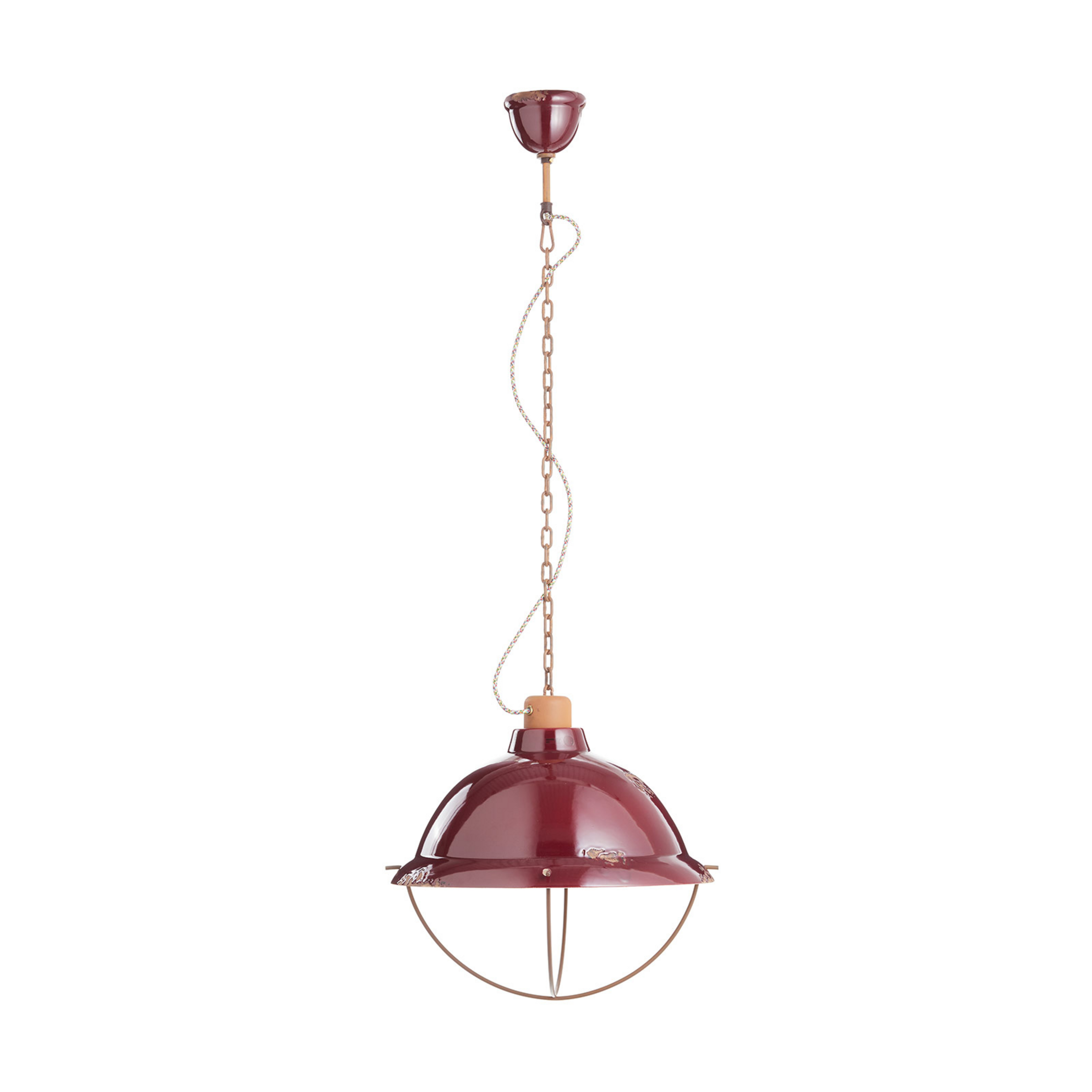 Piekaramā lampa C1680 no keramikas, bordo krāsā