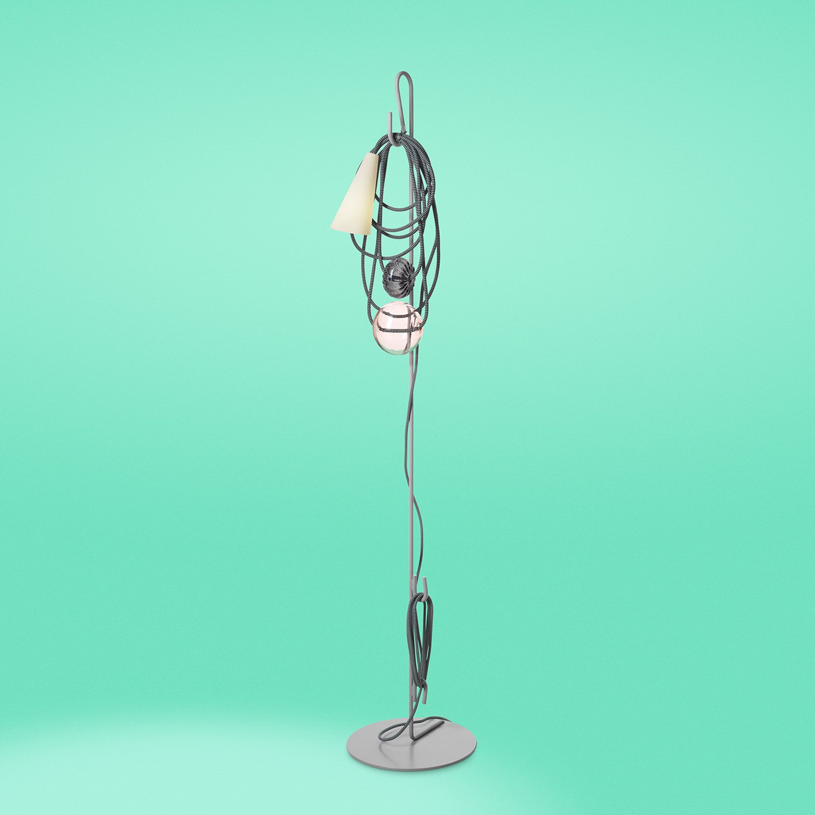 Filo Floor Lamp Amethyst Queen - Foscarini