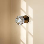 Lindby wall light Valentina, grey/black, glass, Ø 10 cm