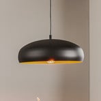 Mogano pendant light with metal shade, black