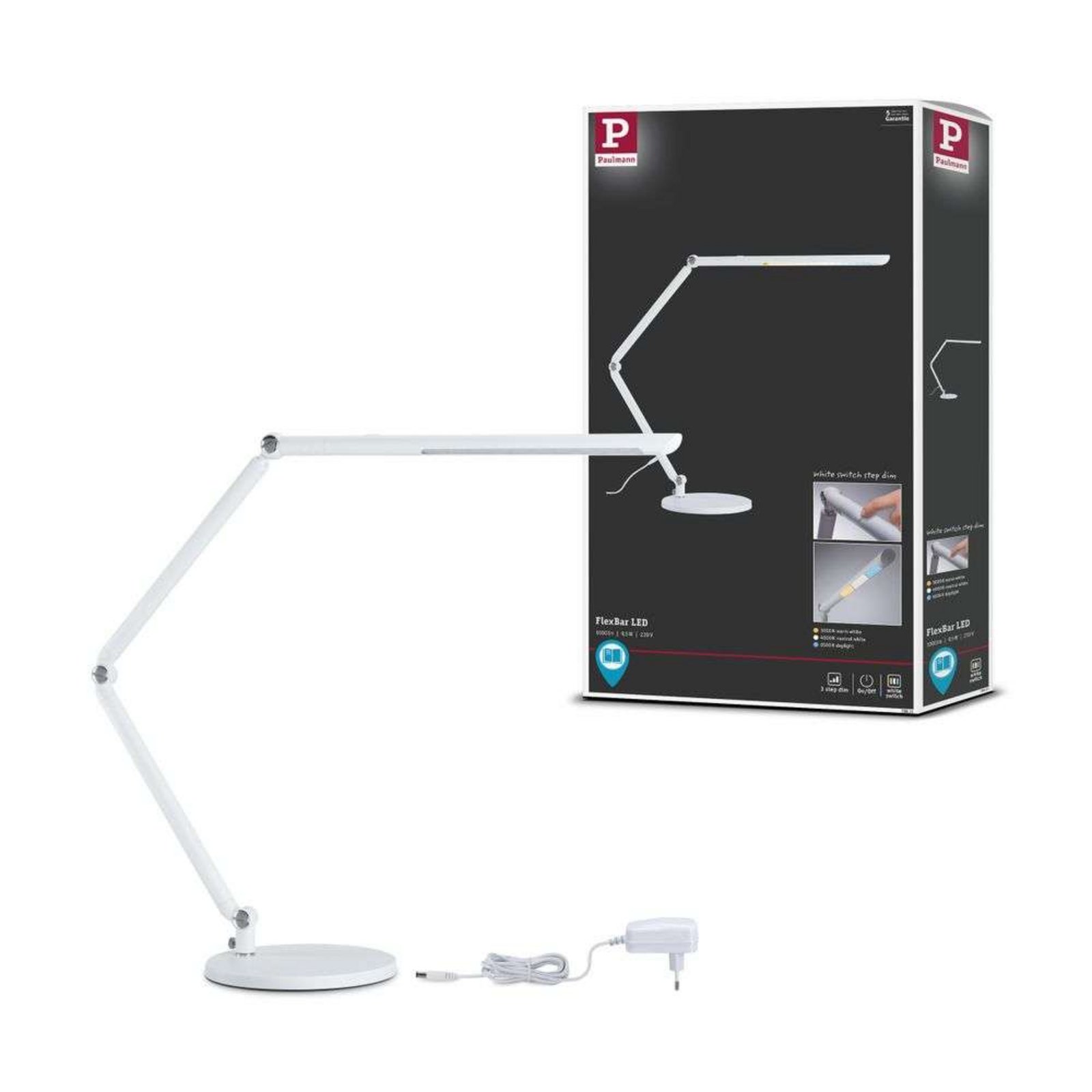 Flexbar Veioză Tunable Alb/3-step Alb - Paulmann