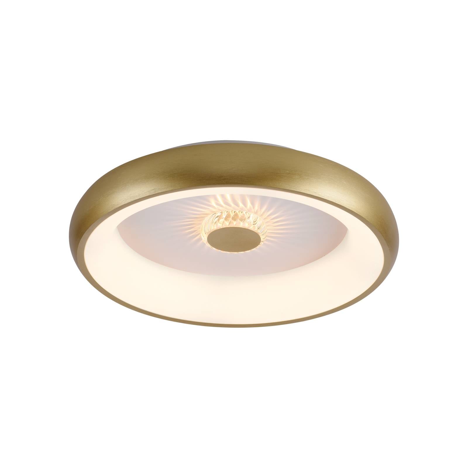 LED-Deckenleuchte Vertigo, CCT, Ø 46,5 cm, messing