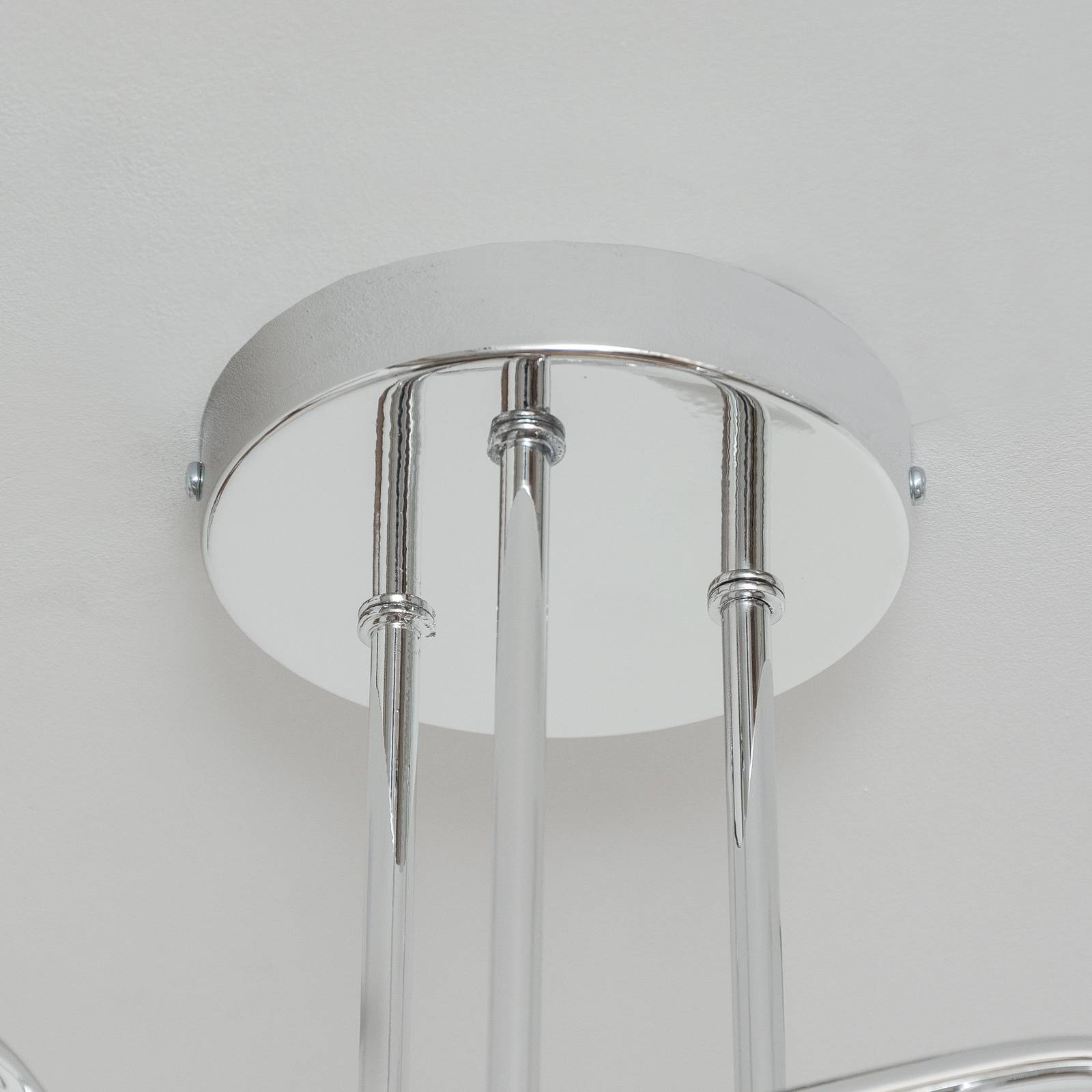 Lampa sufitowa Oxford, chrom, 3-punktowa, Ø 44 cm, metal