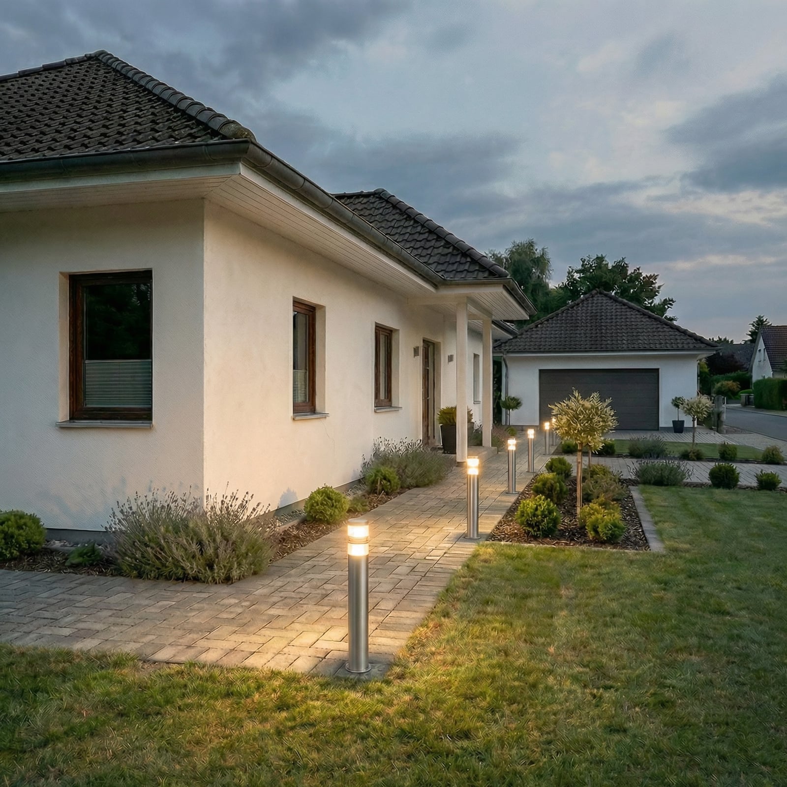 Lanea Lampada da Giardino Acciaio - Lindby