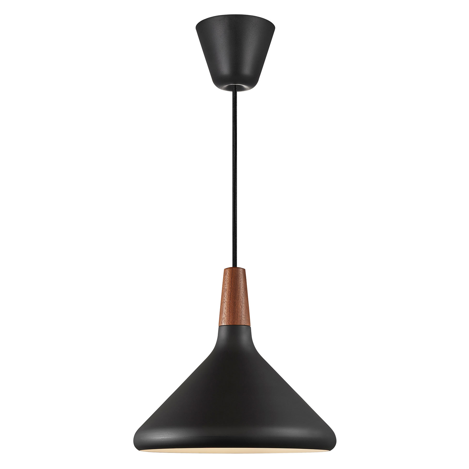 Lampă suspendată Nori Ø 27 cm, negru