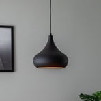 Saglam 3774 1-bulb pendant light Ø30cm black/gold