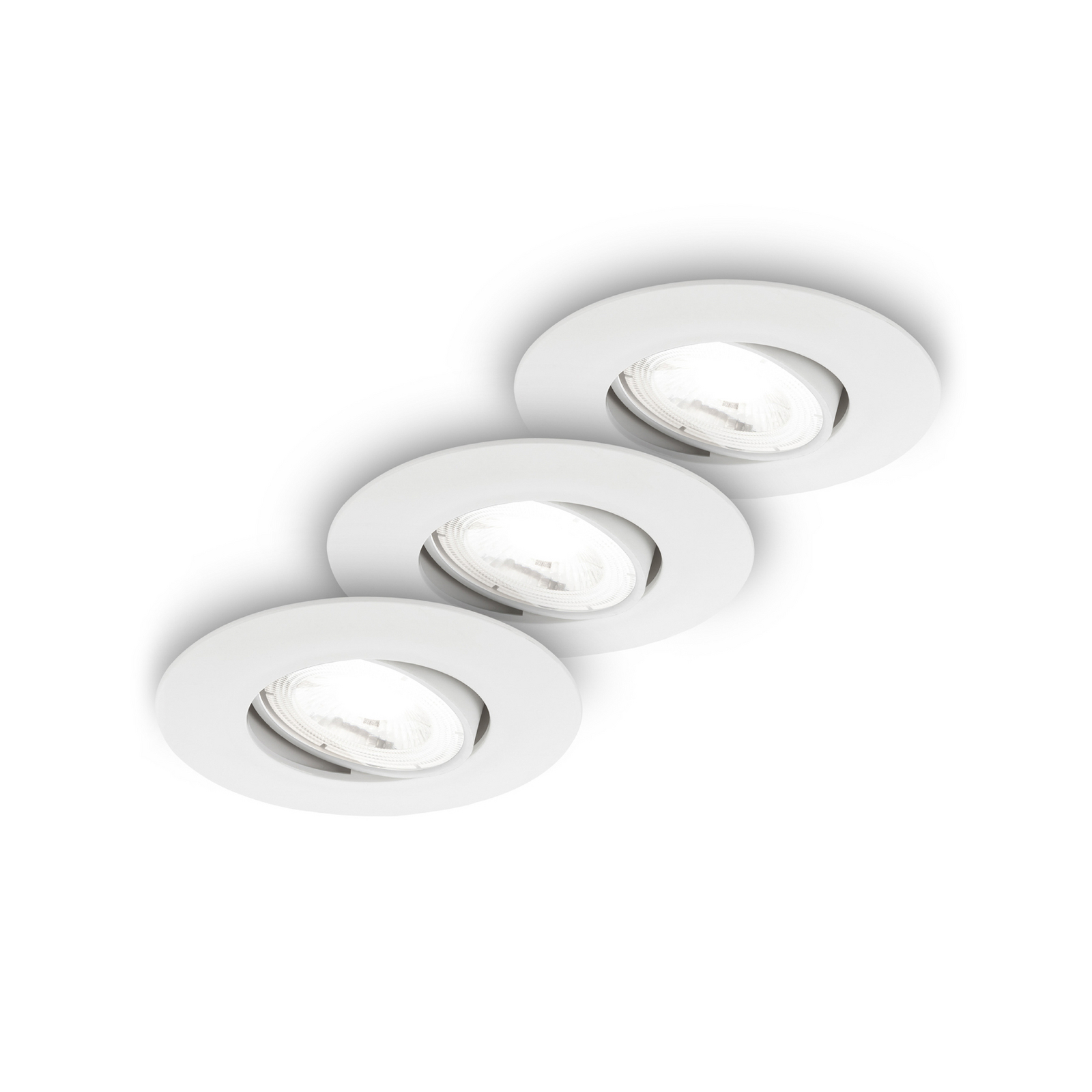 LED recessed light Kulana A, white, 4000K, Ø9cm, set of 3 LED recessed light Kulana A, white, 4000K, Ø9cm, set of 3
