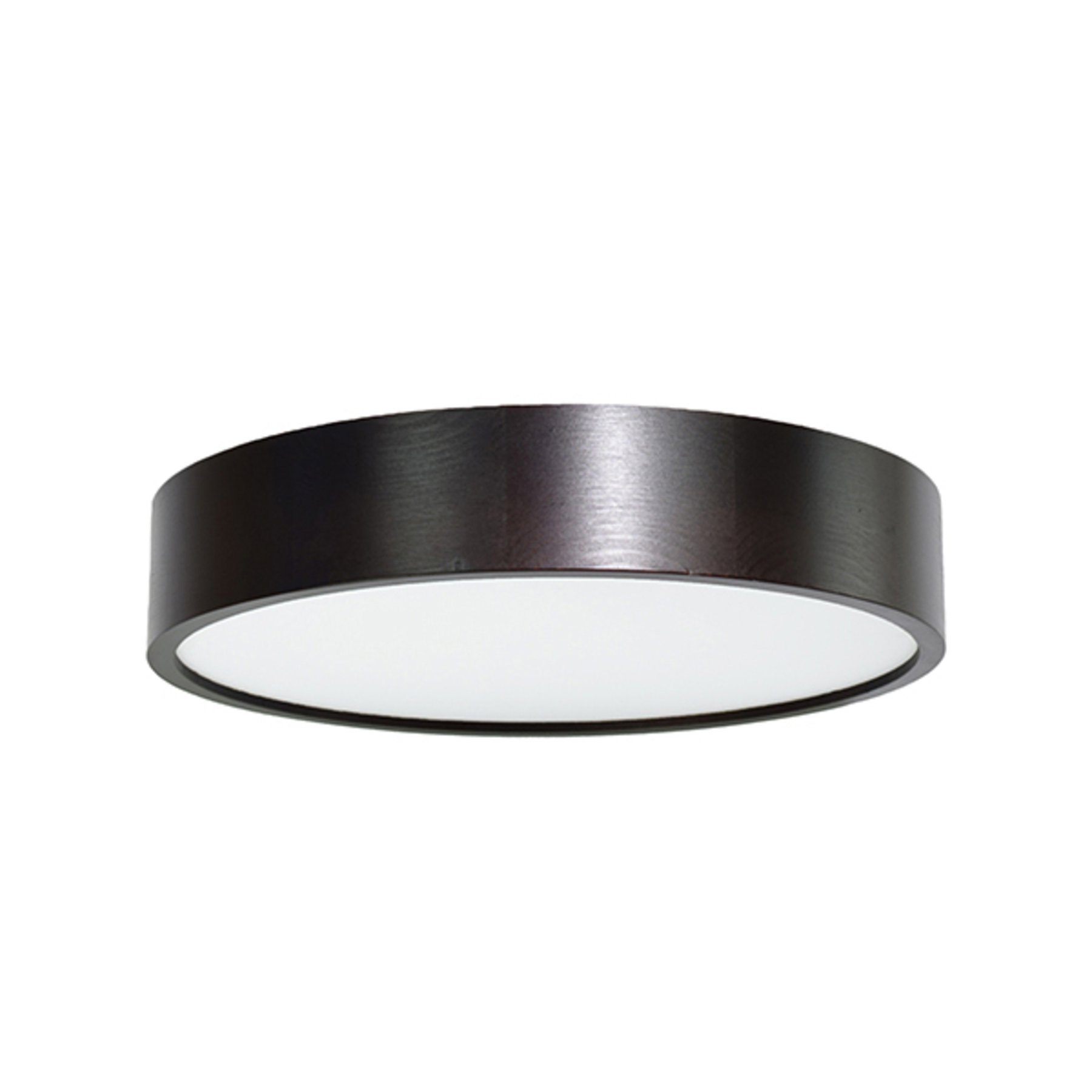 TEMAR LIGHTING Cleo LED ceiling light Ø 38 cm, black, for Living / Dining Room, pine wood, glass, 24 W, energy efficiency: A+, H: 8 cm