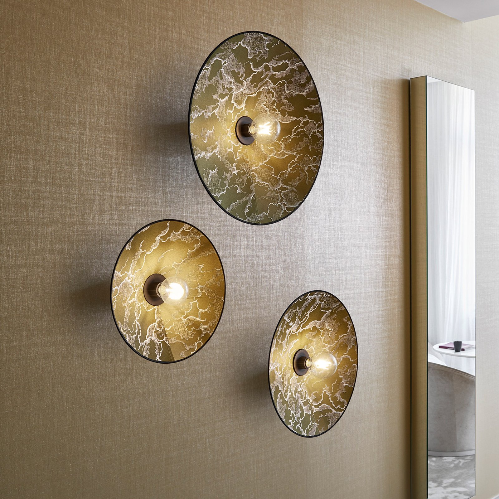 Gatsby Wandleuchte kumo khaki Ø 60cm - MARKET SET Gatsby Wandleuchte kumo khaki Ø 60cm - MARKET SET