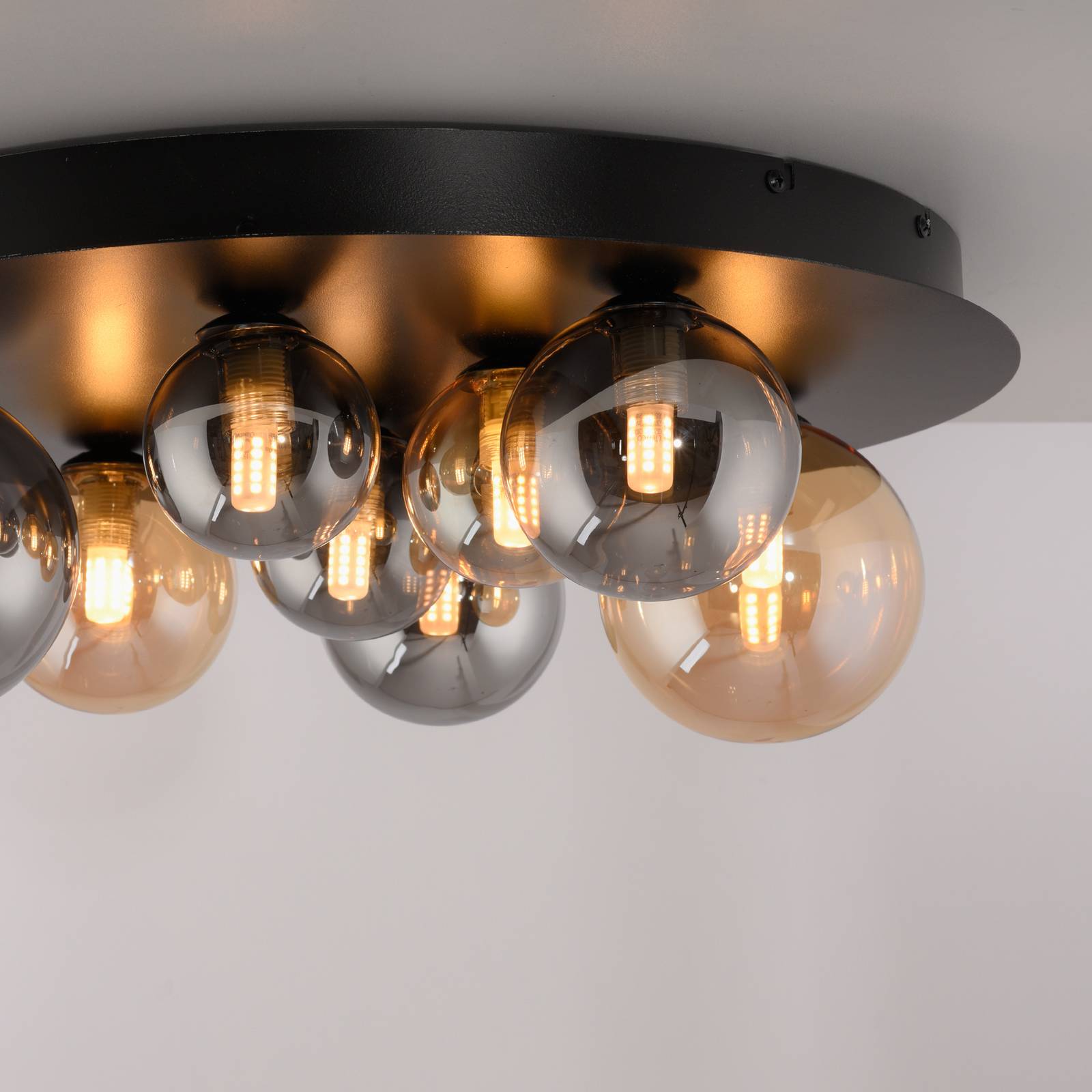 Paul Neuhaus Lampy sufitowe Popsicle, szkło, Ø 48 cm, G9