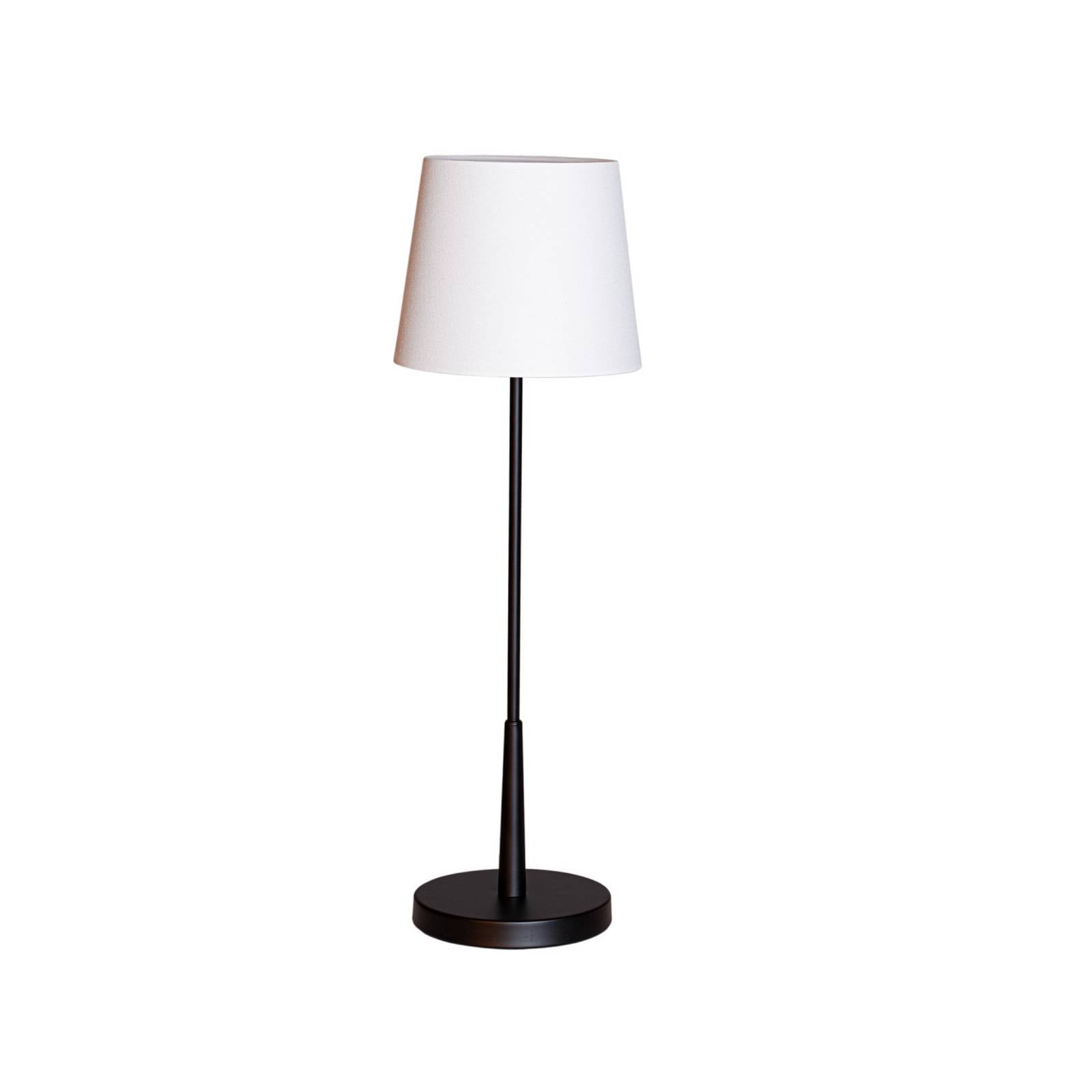 By Rydens Tischlampe Lumi, 69 cm, schwarz/weiß, Textil