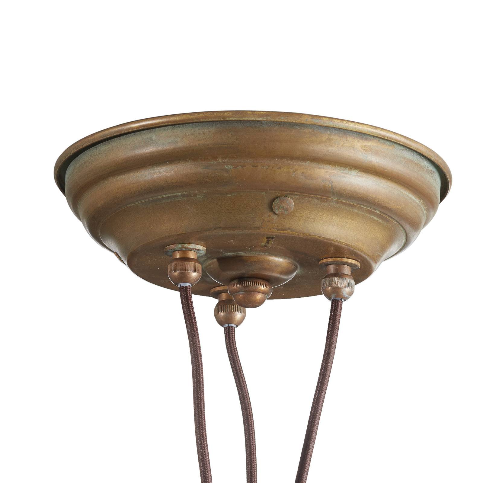 Lampa wisząca Circle 3248.3L, 3-punktowa, antyczny mosiądz