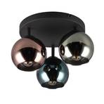 Sheldon ceiling light, 3 glass globe lampshades