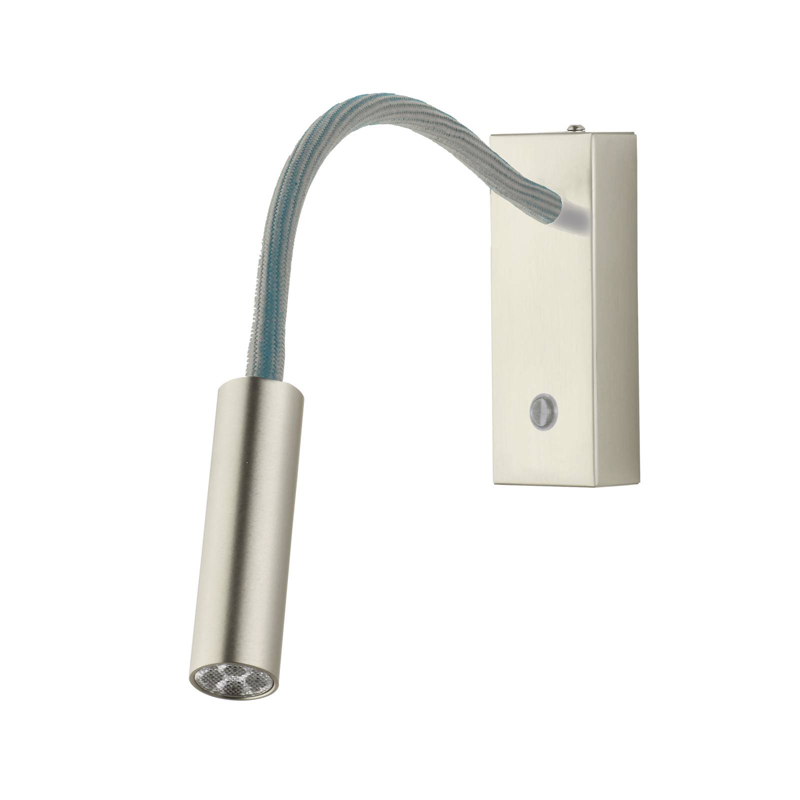 LED-Wandlampe Rocco, nickel matt Flexarm grau