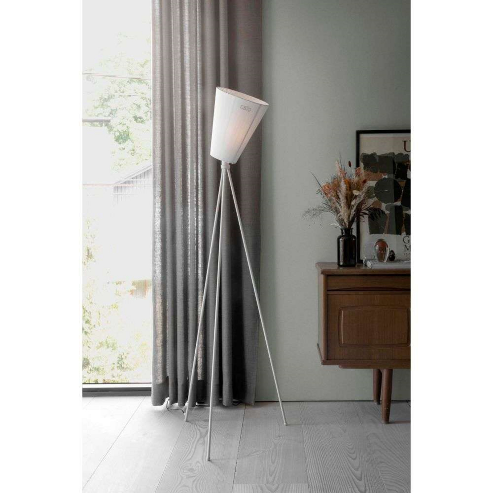 Oslo Wood Lampadaire Beige/Caramel - Northern