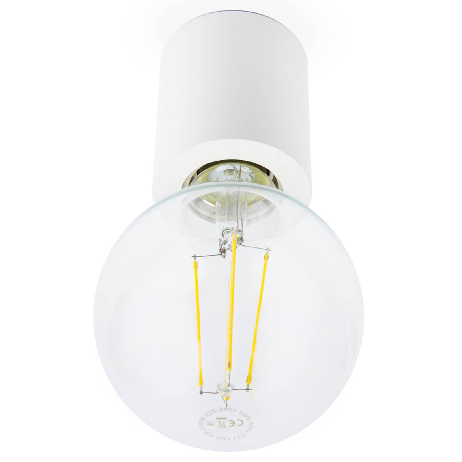 Ten - minimalistische wandlamp, wit