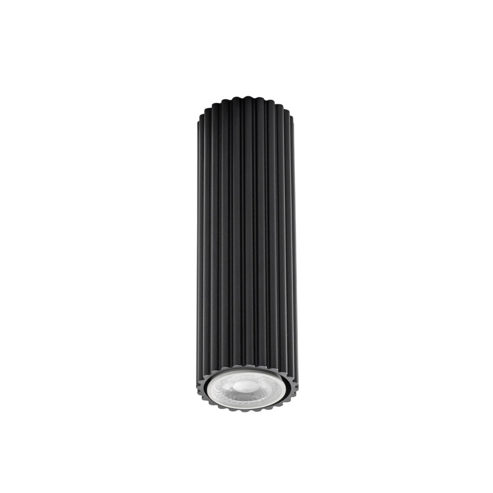 SOLLUX lighting Deckenlampe Deckenleuchte Deckenstrahler Lampe Decke Aluminium 1 Flammig 6,5 x 6,5 x 20 cm Karbon Schwarz
